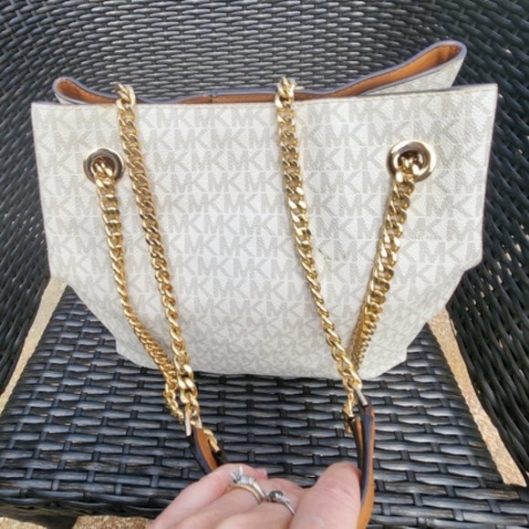 Euc Michael Kors Leather Shoulder Bag Purse - Picture 6 of 12